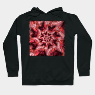 red and magenta textured spiral Hoodie